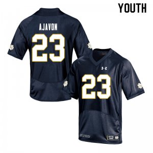 Notre Dame Fighting Irish Youth Litchfield Ajavon #23 Navy Under Armour Authentic Stitched College NCAA Football Jersey UPP7099LZ